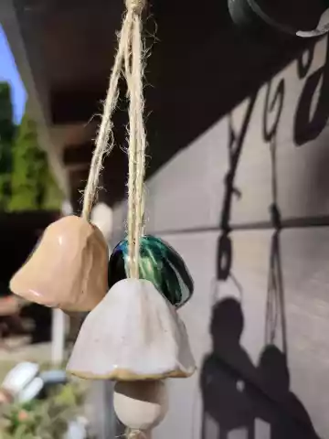 zestaw 3 dzwonków ceramicznych