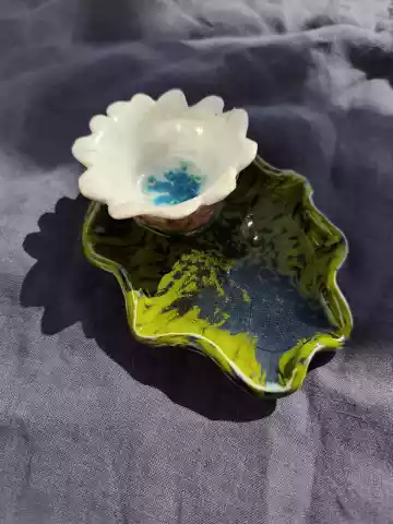pojemniczek ceramiczny na świecę lub biżuterię