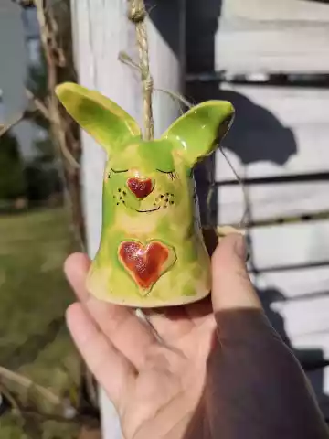 dzwonek ceramiczny zając