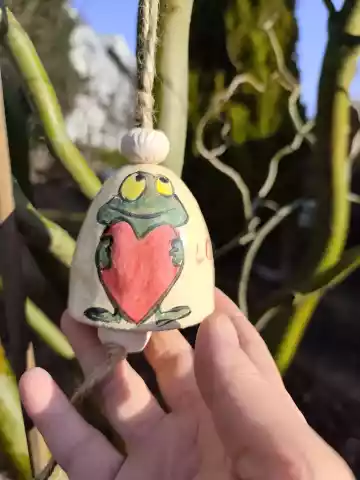 dzwonek ceramiczny ręcznie malowany