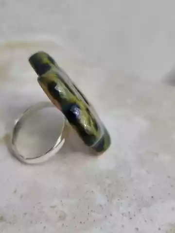 pierścionek ceramiczny kwiatek