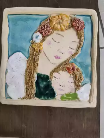 anioł ceramiczny
