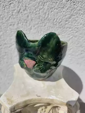 doniczka osłonka ceramiczna kot