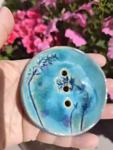 Mydelniczka ceramiczna z lawendą okrągła