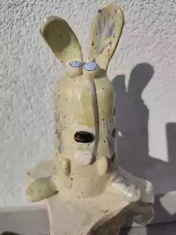 królik ceramiczny lampion