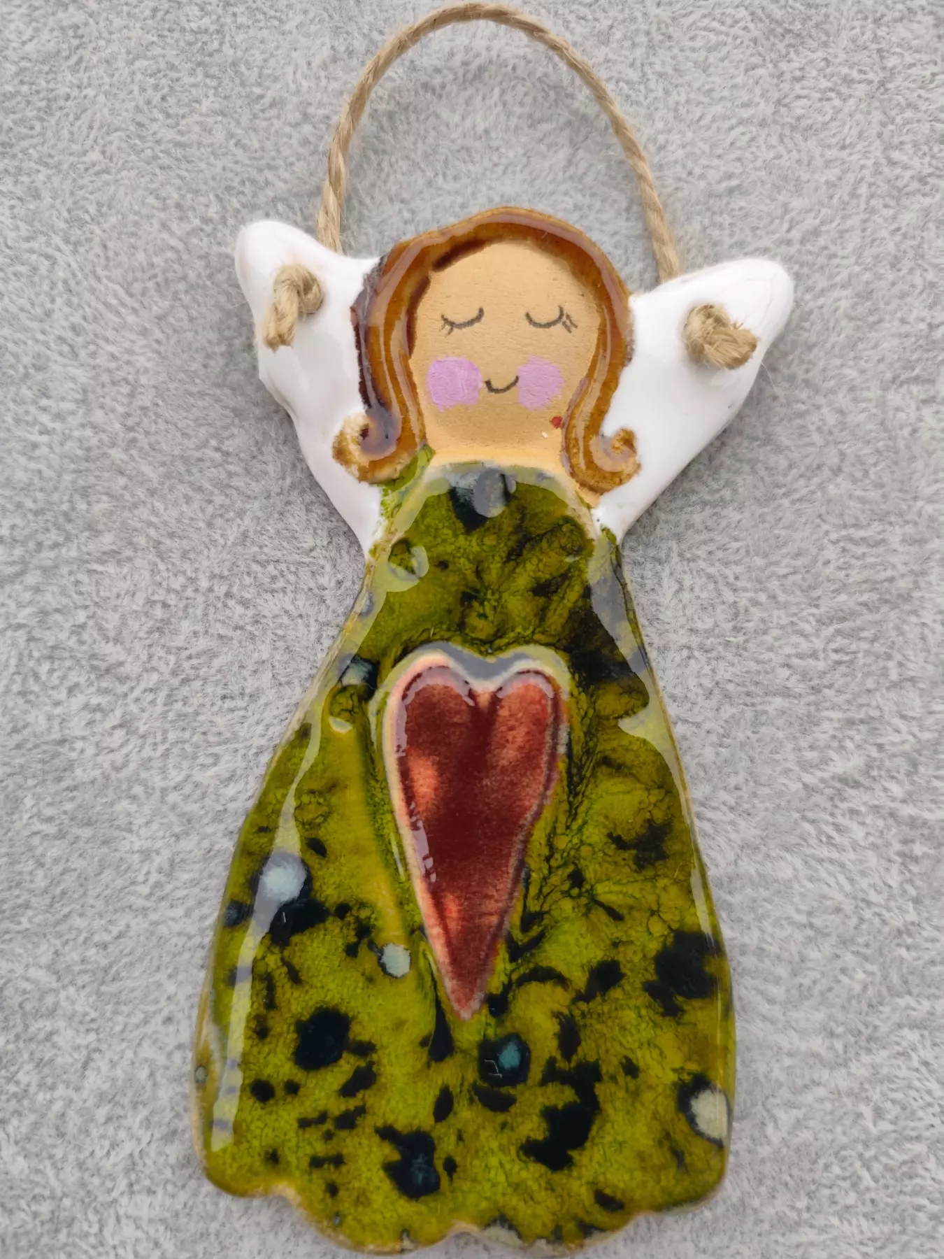 anioł ceramiczny