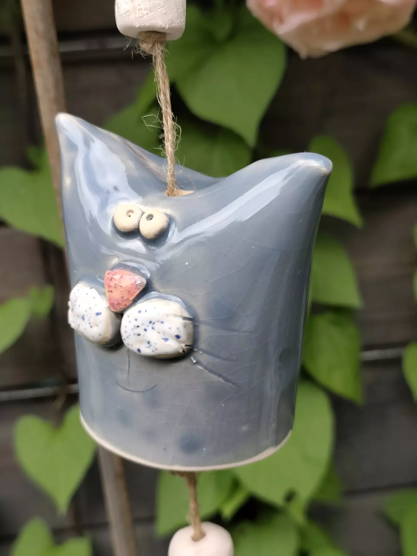 dzwonek ceramiczny kot